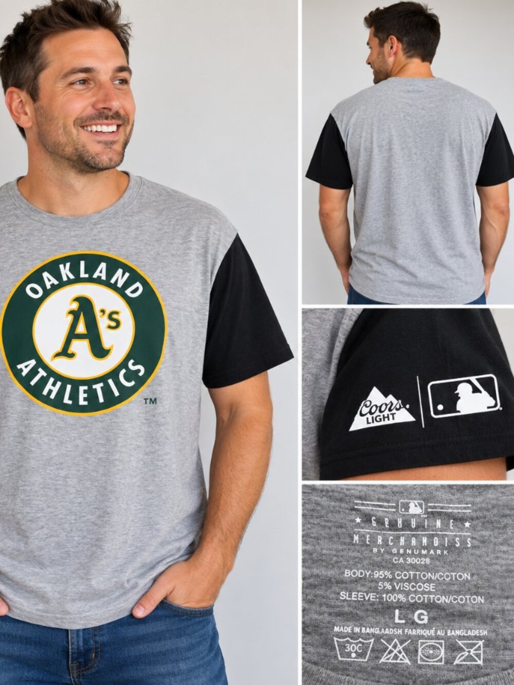 Oakland Athletics A’s MLB Coors Light T-Shirt – Size Large – $25